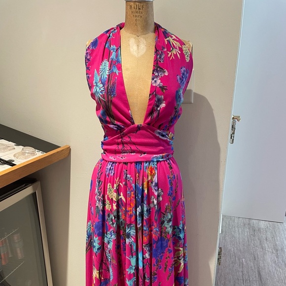Brand New Fuzzi Floral Halter Dress - Picture 4 of 4